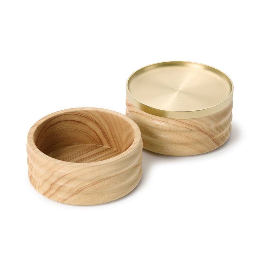 Umbra Tesora Wood Jewellery Box Natural/Brass Natural/Brass