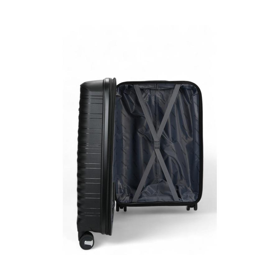 Nomad Discover 65cm Hardside Checked Suitcase Black Black