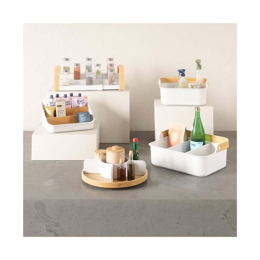 Umbra Bellwood Small Stackable Bin White/Natural White/Natural
