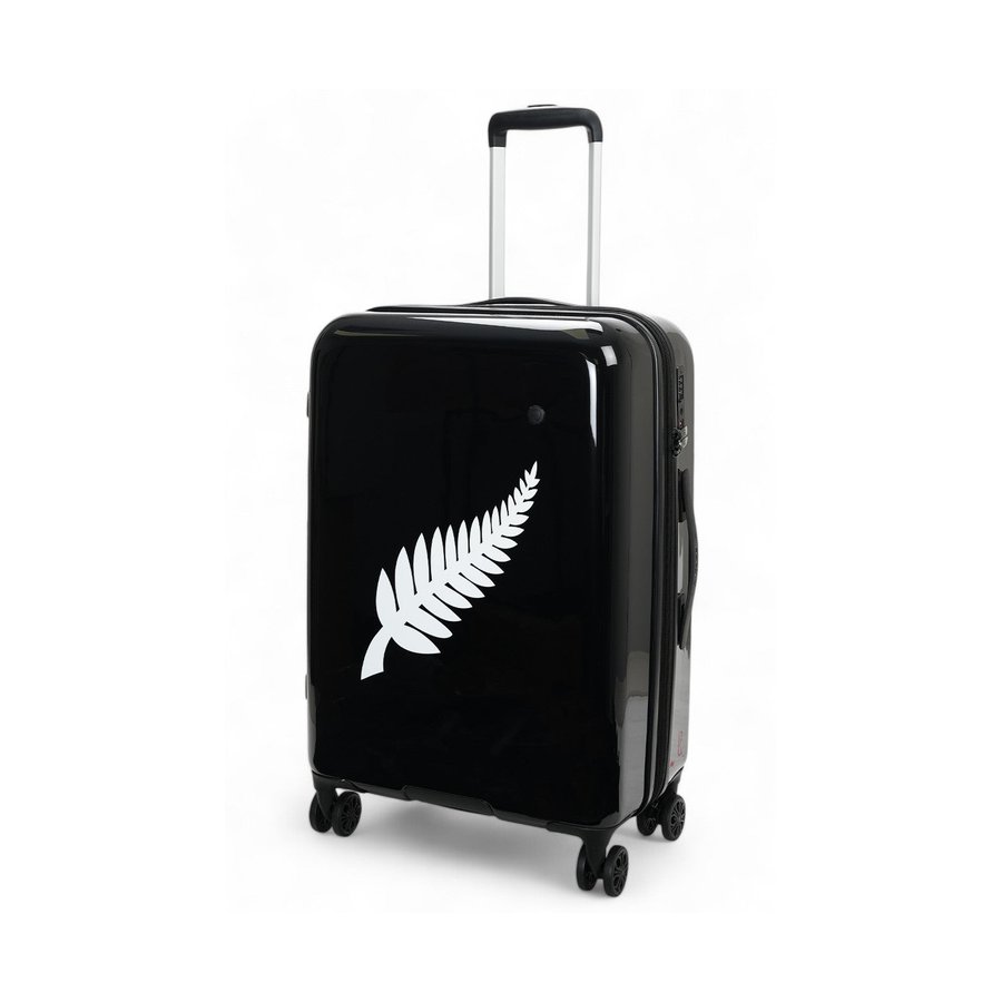 Caselite NZ Fern 67cm Hardside Checked Suitcase Black Black