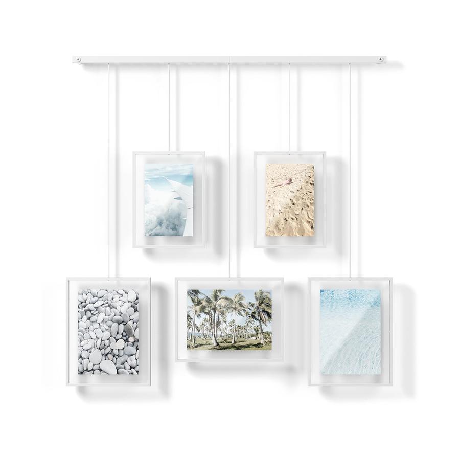 Umbra Exhibit Wall Picture Frames (Set of 5) White White