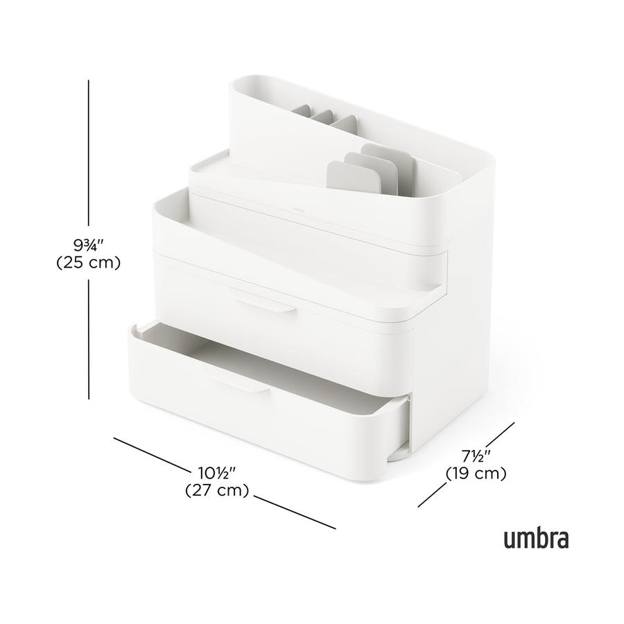 Umbra Glam Large Organiser White/Grey White/Grey