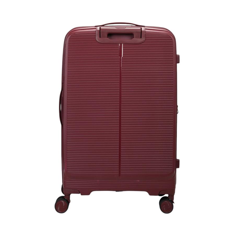 Caselite Venture 76cm Top Open Hardside Checked Suitcase Dark Red Dark Red