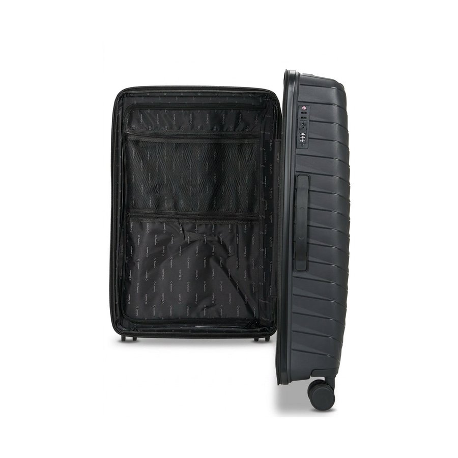 Caselite Expedition 75cm Hardside Checked Suitcase Black Black