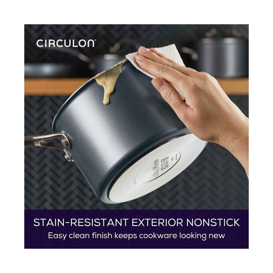 Circulon ScratchDefense A1 14cm Open Milkpan Black Black