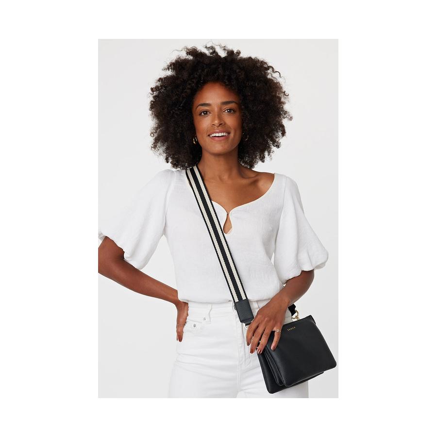 Saben Feature Strap Black + White Black + White