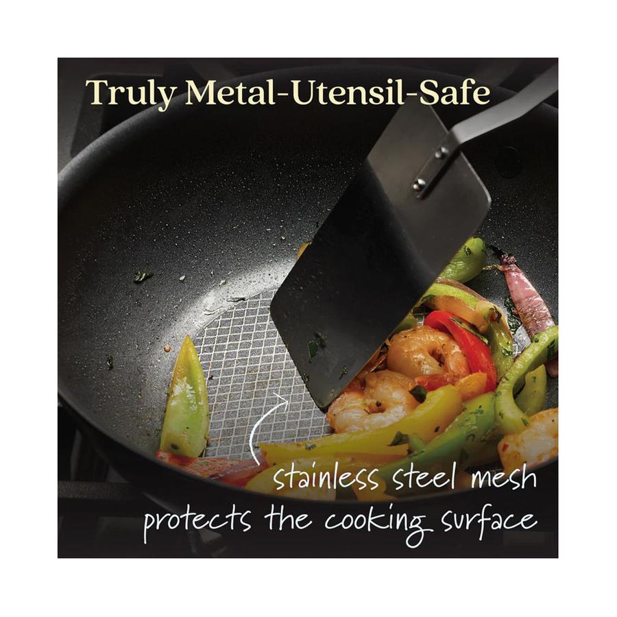 Anolon SearTech 25cm Covered Stirfry Pan Black Black