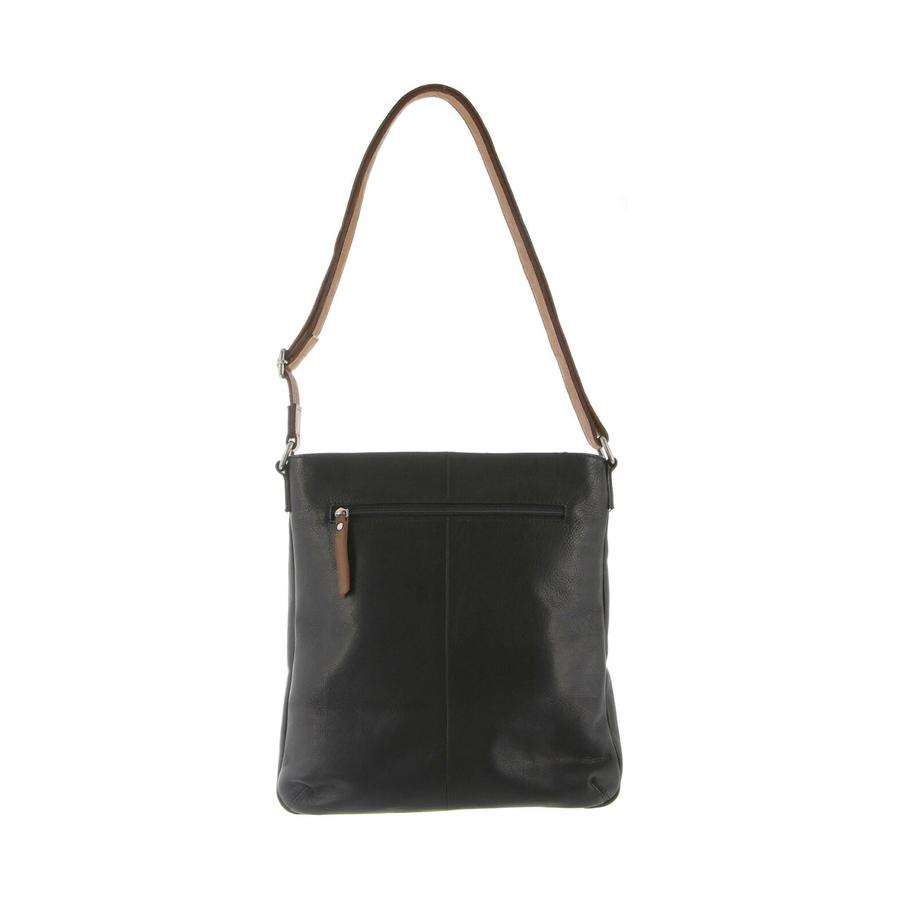 Milleni Flora Women's Leather Crossbody Bag Black/Chestnut Black/Chestnut