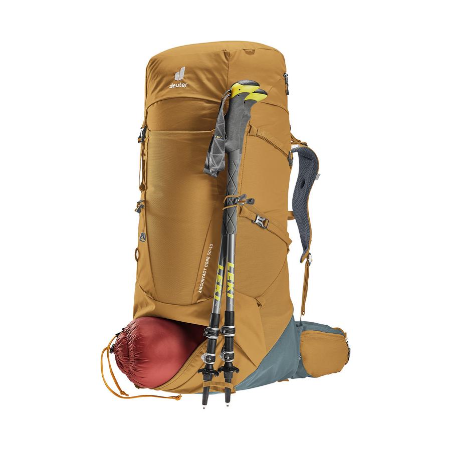 Deuter Aircontact Core 50+10 Trekking Backpack Almond-Teal Almond-Teal