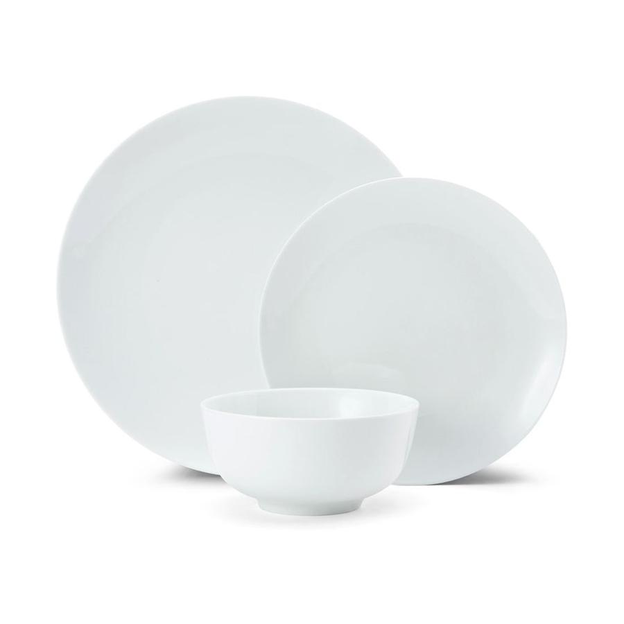Mikasa Chalk 12-Piece Porcelain Dinner Set White White