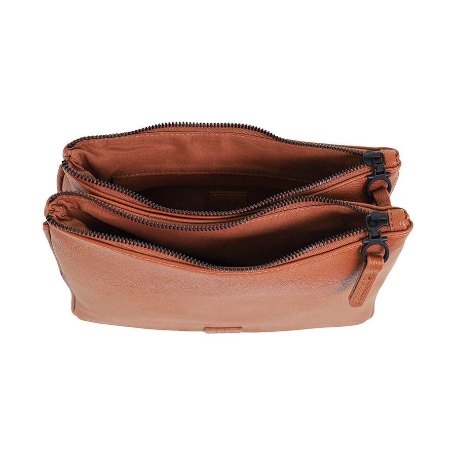 Gap Asher Ladies Vegan Leather Classy Crossbody Bag Tan Tan