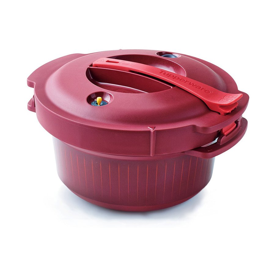 Tupperware Microwave Pressure Cooker Maroon Maroon