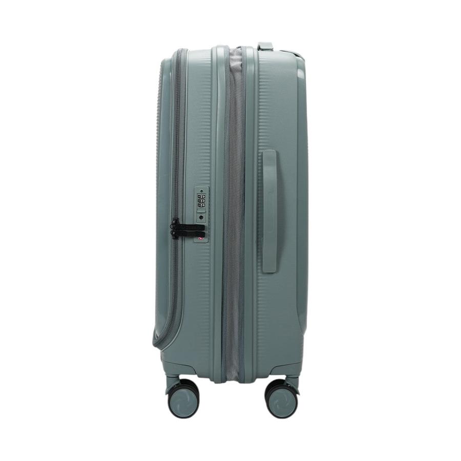 Caselite Venture 66cm Top Open Hardside Checked Suitcase Grey Green Grey Green