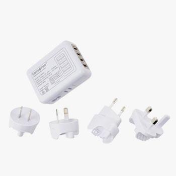 Samsonite Worldwide Interchangeable 4x USB Travel Adapter White