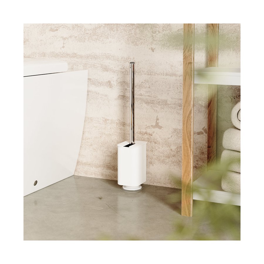 Umbra Flex Adhesive Toilet Brush & Holder White White