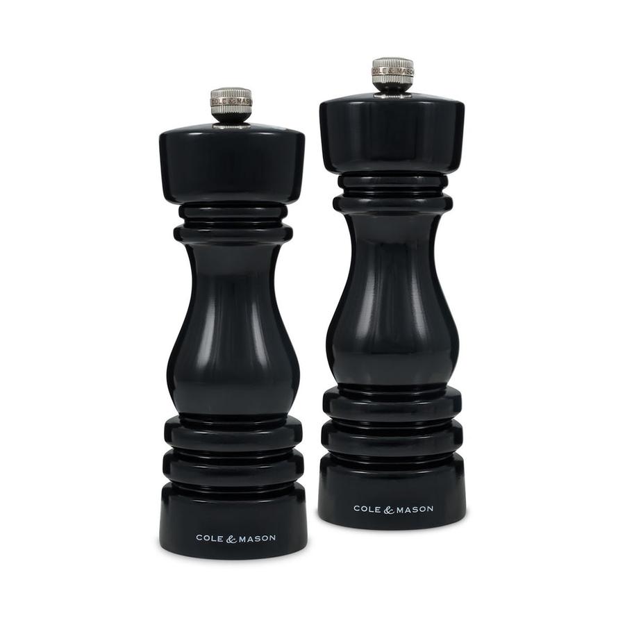 Cole & Mason London Mills Gift Set - 18cm Black Gloss Black Gloss