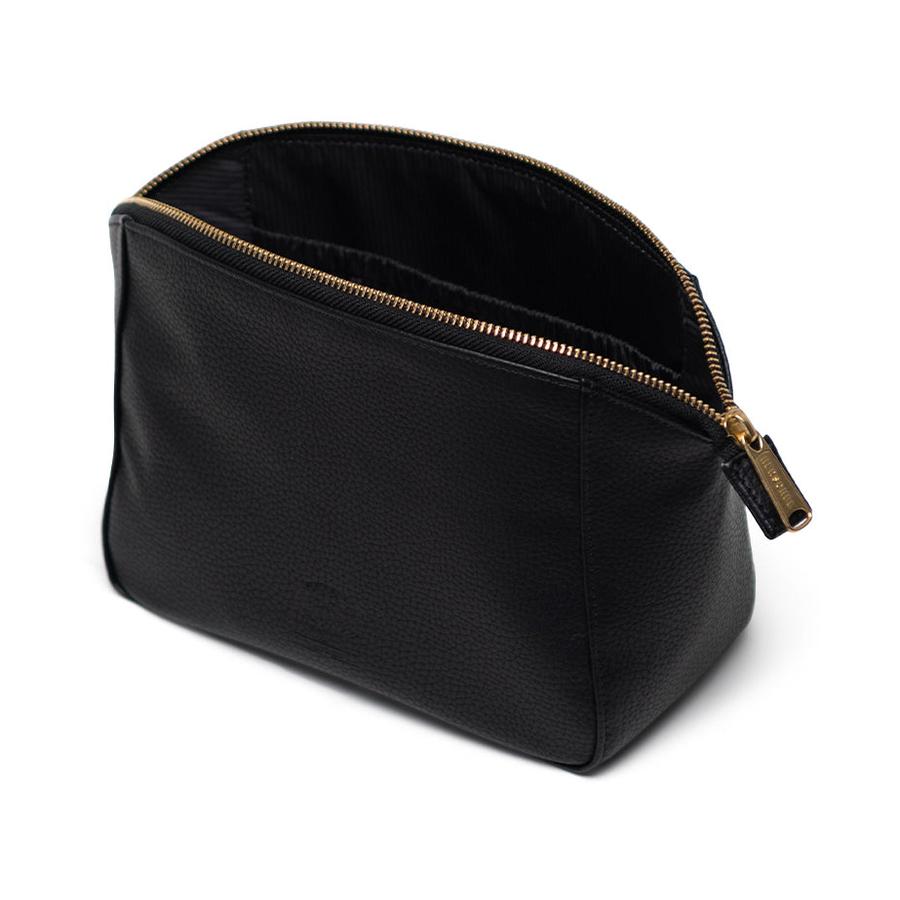 Herschel Milan Vegan Leather Toiletry Kit Black Black
