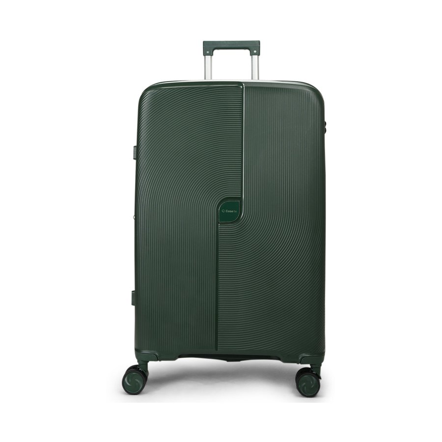 Caselite Aero 75cm Hardside Checked Suitcase Forest Green Forest Green