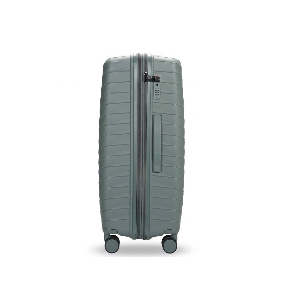 Caselite Expedition 75cm Hardside Checked Suitcase Grey Green Grey Green