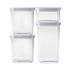 Pyrex Canister Rectangle 4 Piece Set Clear
