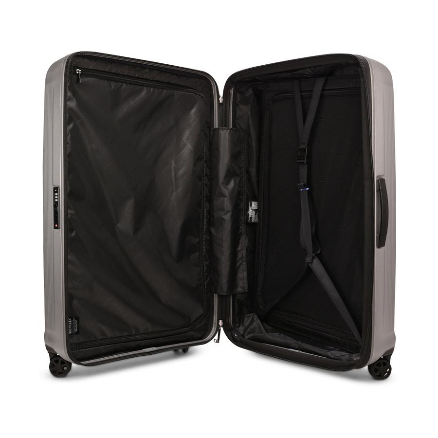 Samsonite Nuon 81cm Hardside Checked Suitcase Matte Silver Matte Silver
