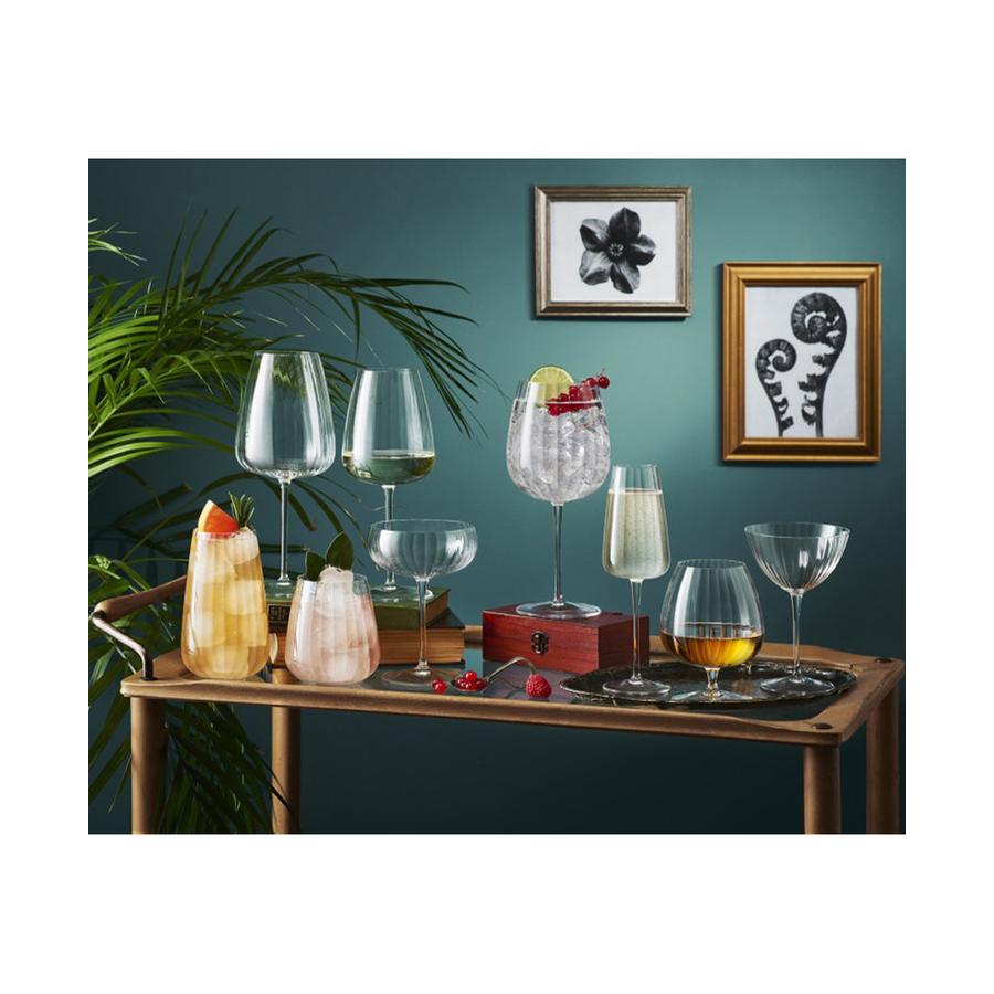 Luigi Bormioli Optica 570ml Stemless Wine Glass Gift Set of 4 Clear Clear