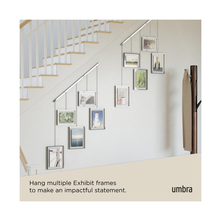Umbra Exhibit Wall Picture Frames (Set of 5) Chrome Chrome
