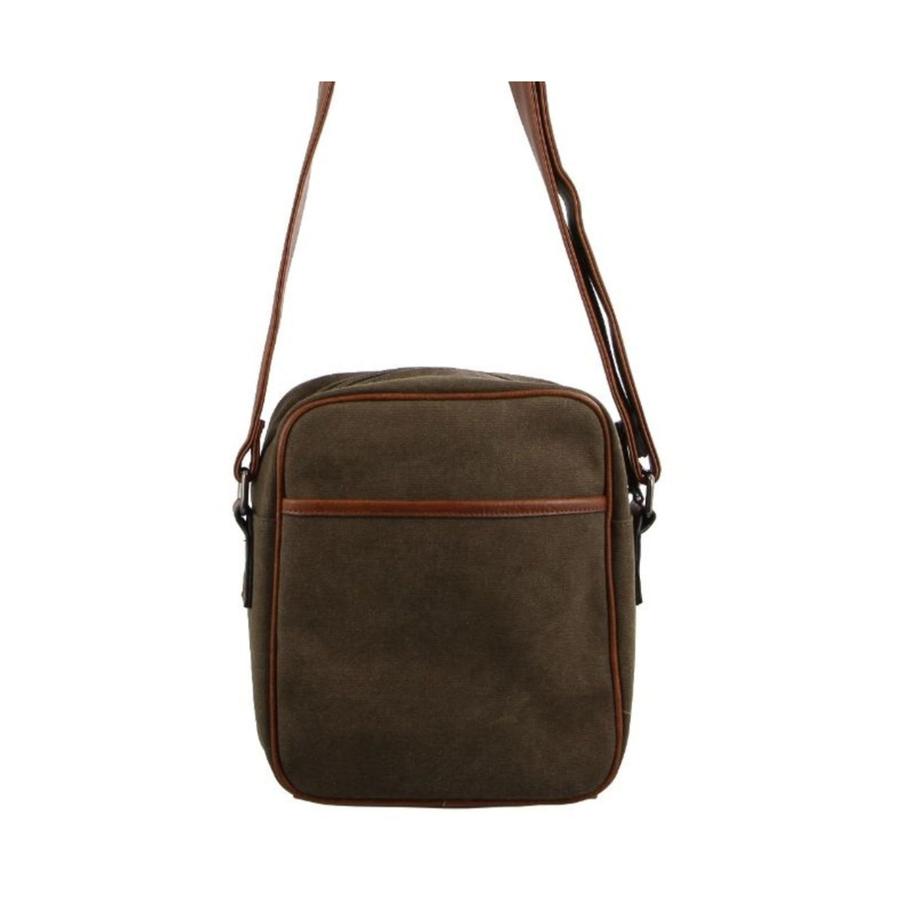 Pierre Cardin Hadley Canvas Crossbody Bag Brown Brown