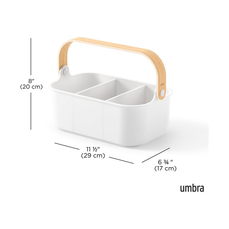 Umbra Bellwood Small Stackable Bin White/Natural White/Natural