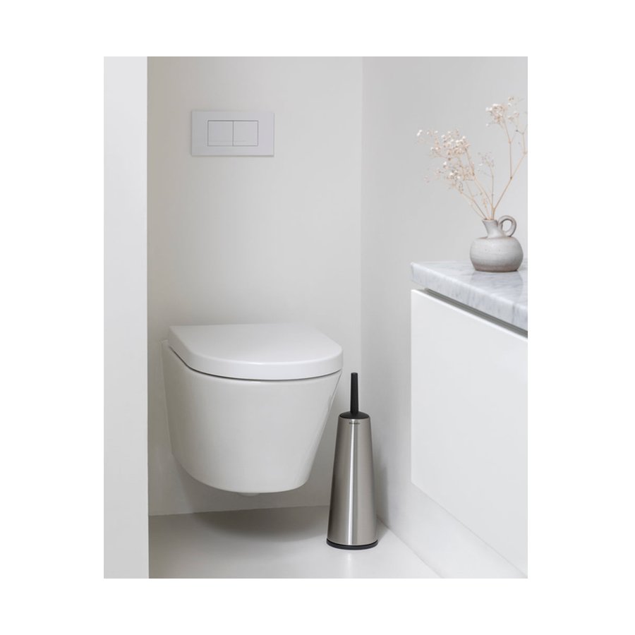 Brabantia ReNew Toilet Brush and Holder Matte Steel Matte Steel