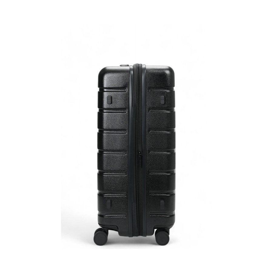 Explorer Arlo Pro 65cm Hardside Expandable Checked Suitcase Black Black