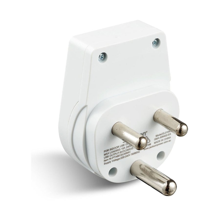 Jackson Outbound Slim Travel Adapter - South Africa White White