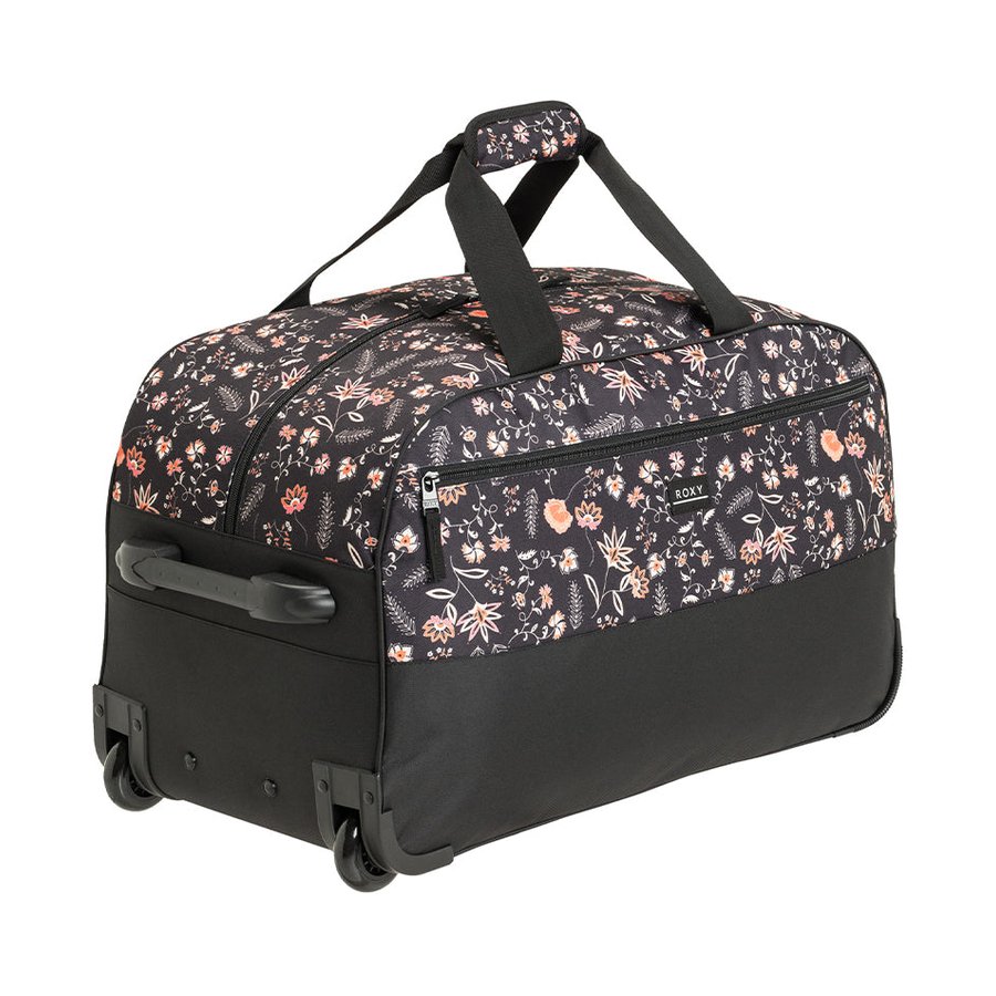Roxy Feel It All Wheelie 66L Large Wheeled Duffle Anthracite Kerala Border Anthracite Kerala Border