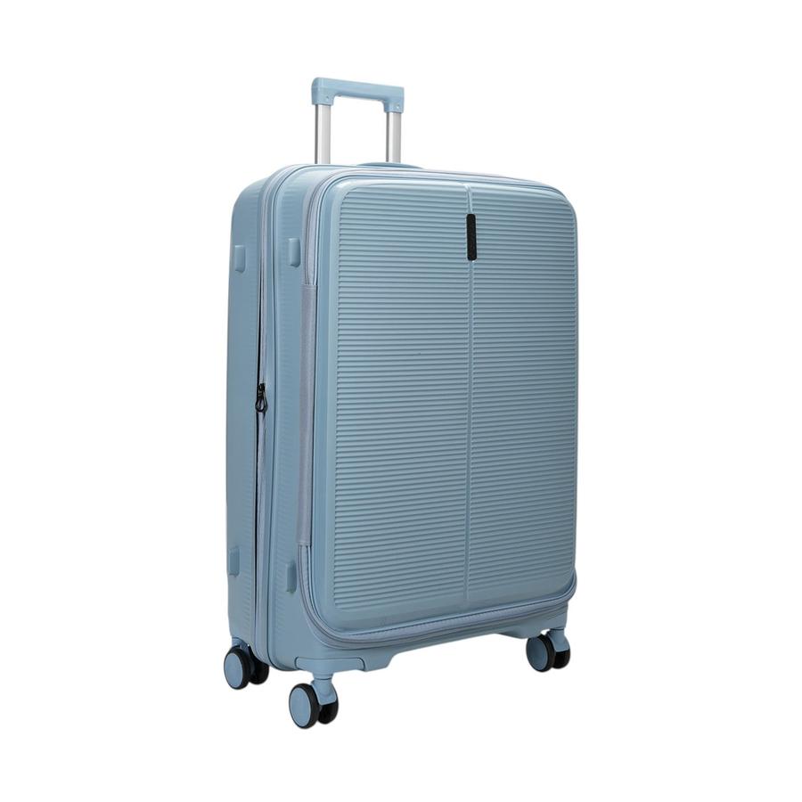 Caselite Venture 57cm, 66cm & 76cm Top Open Hardside Luggage Set Grey Blue Grey Blue