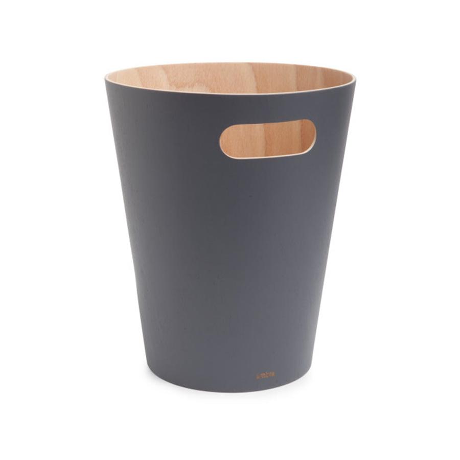 Umbra Woodrow Trash Can (7.5L) Charcoal Charcoal