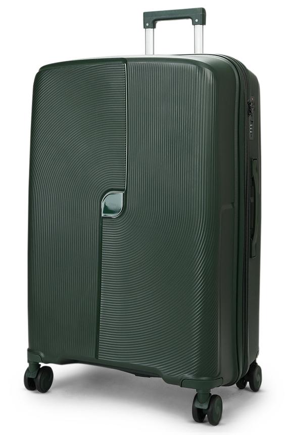 Caselite Aero 75cm Hardside Checked Suitcase Forest Green