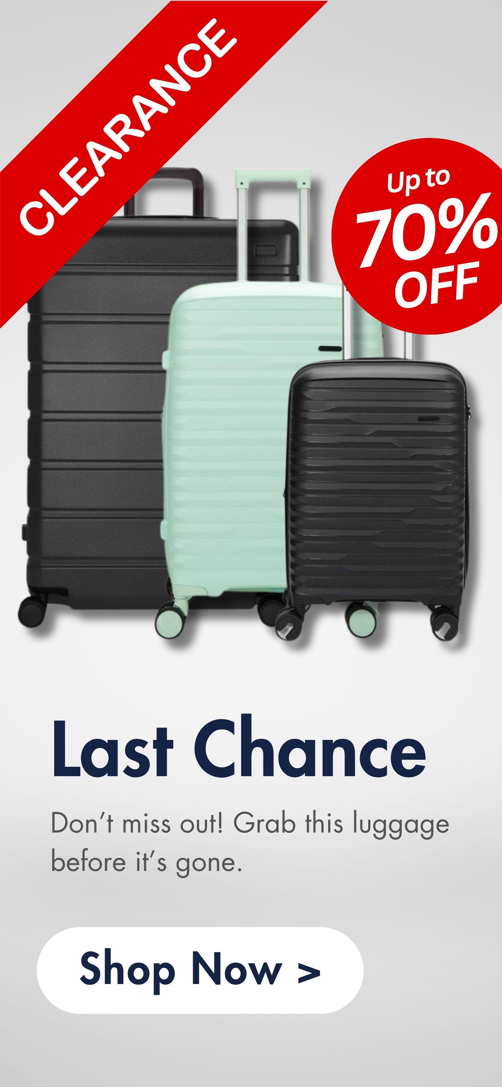 Last Chance Luggage | Up to 70% Off