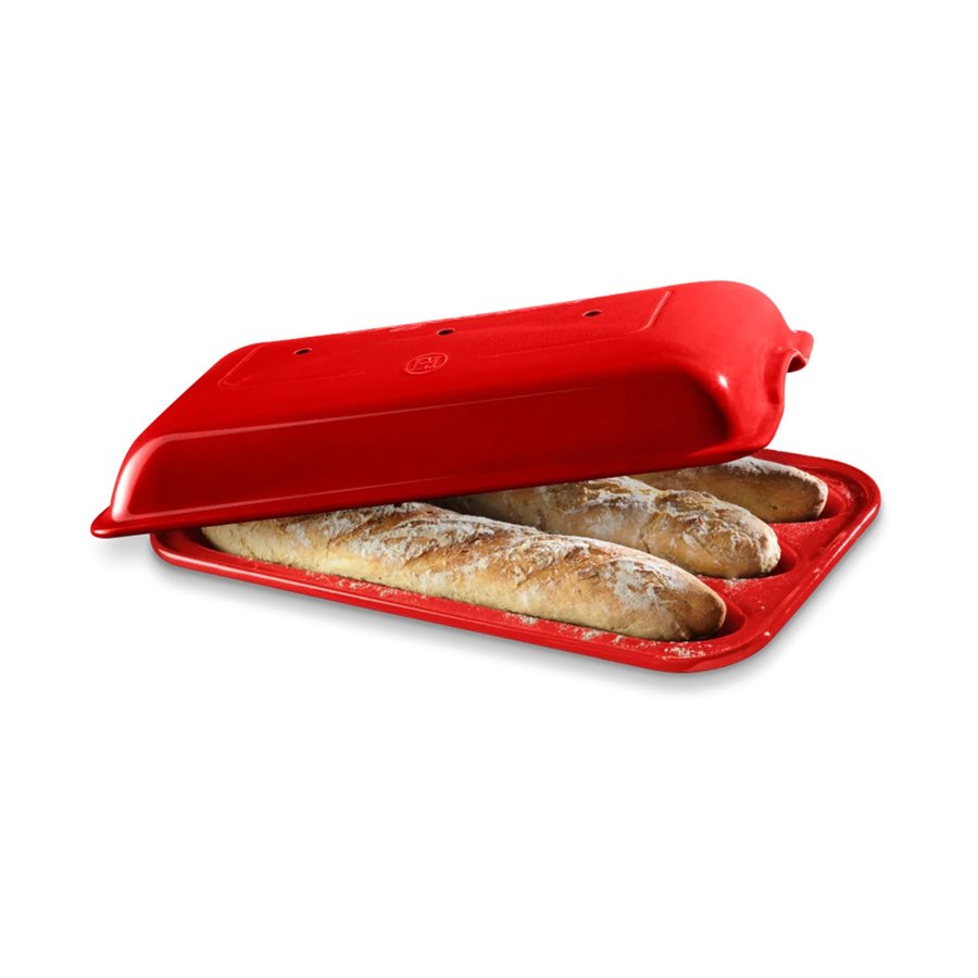 Emile Henry Baguette Bread Baker Burgundy Burgundy