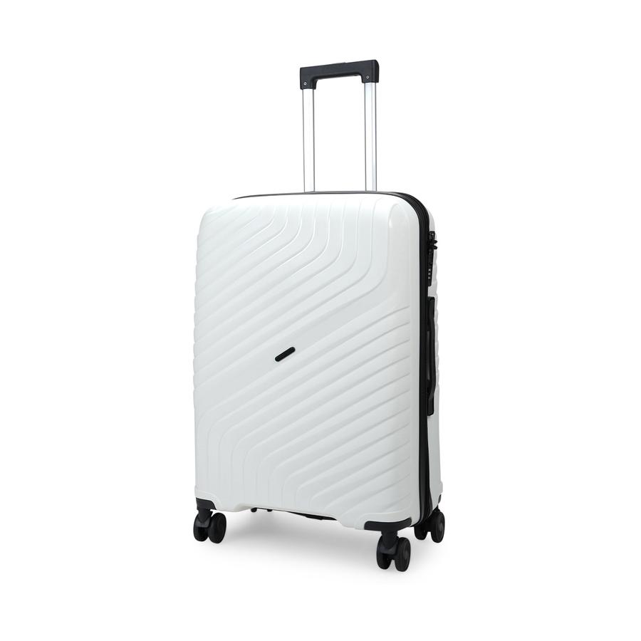 Nomad Journey 66cm Hardside Checked Suitcase White White