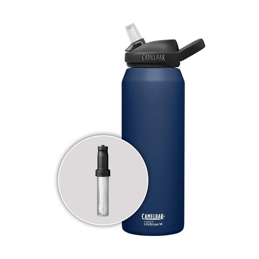 Camelbak 32oz (1L) Eddy+ Filtered by LifeStraw Insulated Drink Bottle Navy Navy
