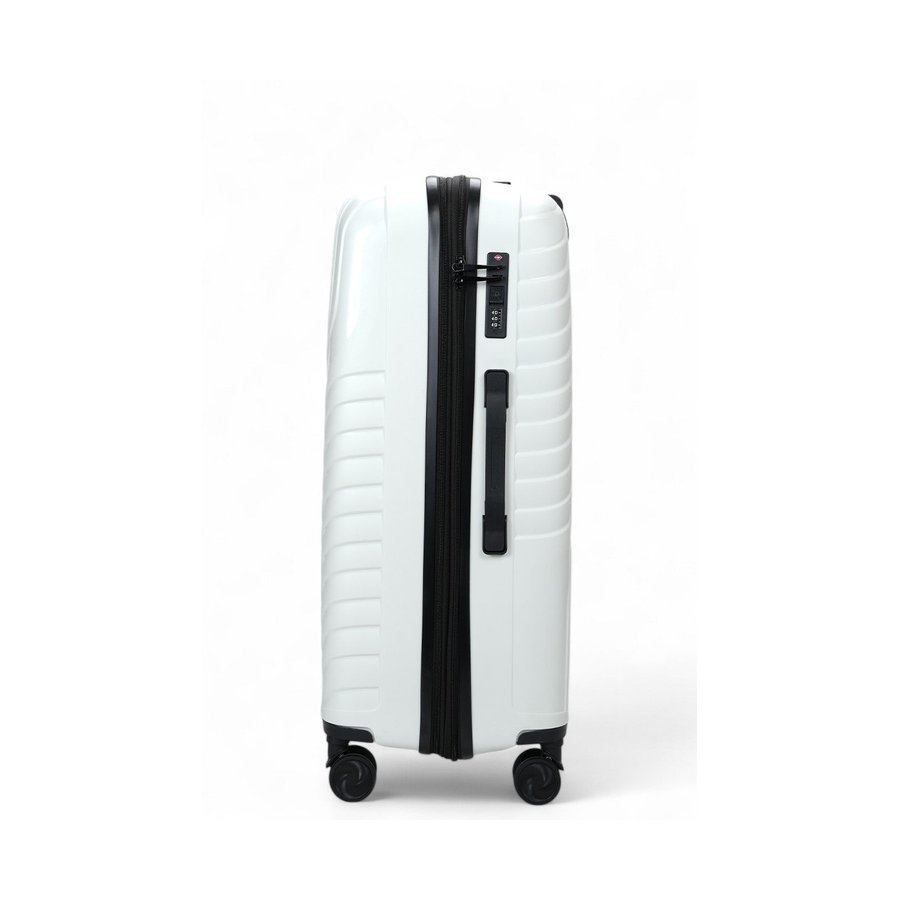 Nomad Journey 75cm Hardside Checked Suitcase White White