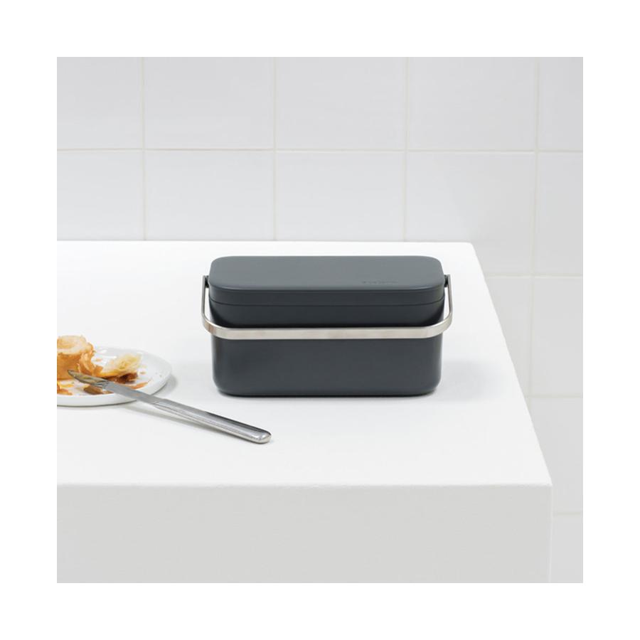 Brabantia Food Waste Caddy Dark Grey Dark Grey