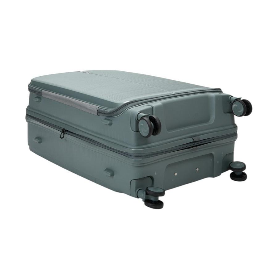 Caselite Venture 76cm Top Open Hardside Checked Suitcase Grey Green Grey Green