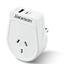 Jackson Slim NZ to South Africa Travel Adapter with USB-A & C White