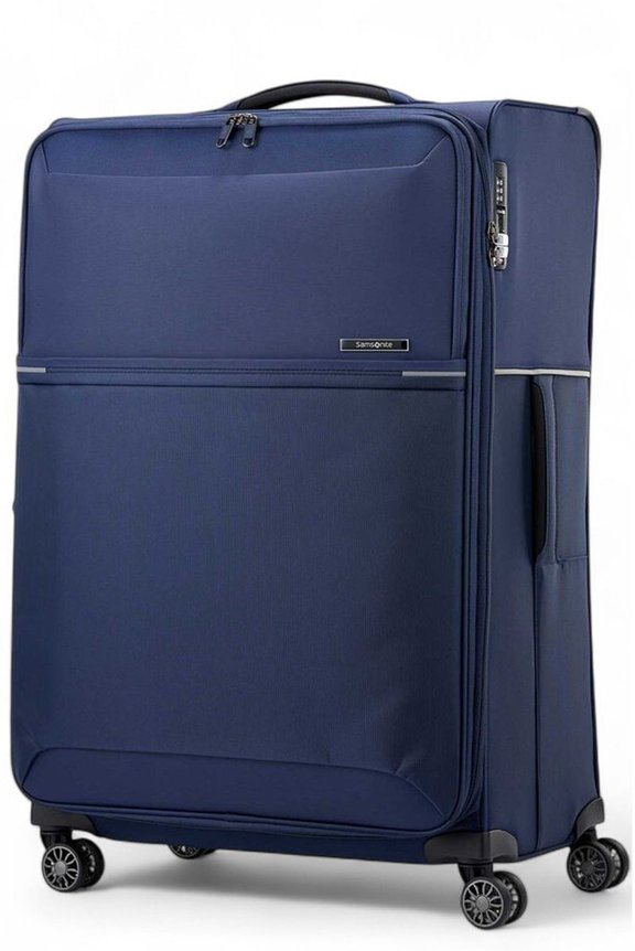 Samsonite 73H 78cm Softside Checked Suitcase Navy