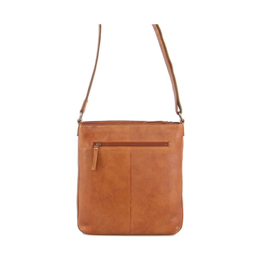 Milleni Flora Women's Leather Crossbody Bag Cognac Cognac