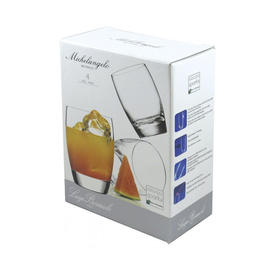 Luigi Bormioli Michelangelo 345ml DOF Tumbler Gift Set of 4 Clear Clear