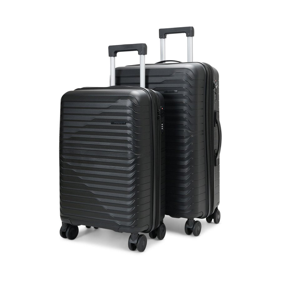 Caselite Summit 56cm & 65cm Hardside Luggage Set Black Black