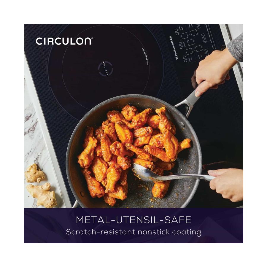 Circulon ScratchDefense A1 28cm (4.7L) Covered Sauteuse Black Black