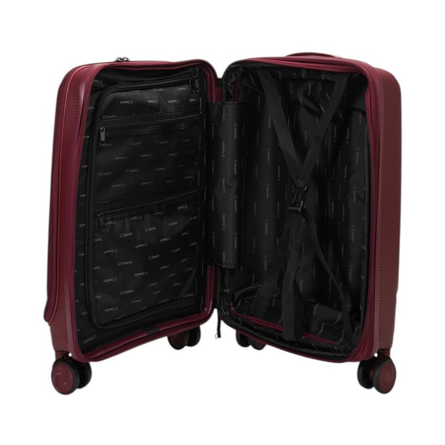 Caselite Venture 57cm Top Open Hardside Carry-On Suitcase Dark Red Dark Red